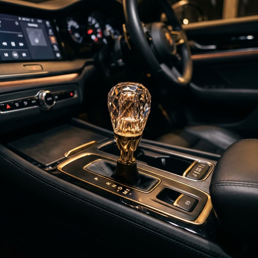 Volvo gear shift met kristallen knop